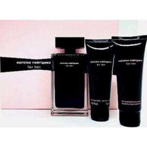 ESTUCHE DAMA.  NARCISO RODRIGUEZ FOR HER EDT 3PCS 100ML
