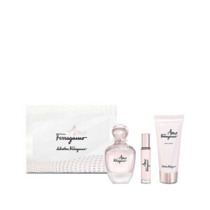 ESTUCHE DAMA.  AMO FERRAGAMO EDP 3PCS 100ML