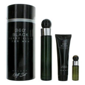 ESTUCHE HOMBRE.  PERRY ELLIS 360º BLACK 3PCS 100ML